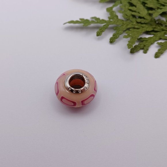 ✨️ Retro pattern pink Pugster charm for Pandora-Style Bracelet 🍀3 for $15 - Picture 4 of 6